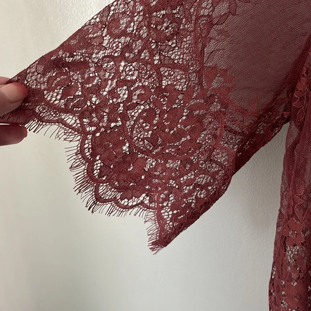 intu lace, sheer cover top to be worn over a dress or a tank top - Picture 3 of 5